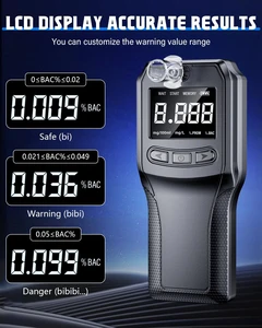 Factory Direct Portable Breath Alcohol Tester Digital Alcohol Breathalyzer High Accuracy Fuel Cell Sensor Alcohol Meter