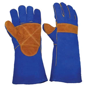 Wholesale Leather Welding Gloves Cowhide Split Leather Factory Manufacturing High Quality Safety Welding Gloves