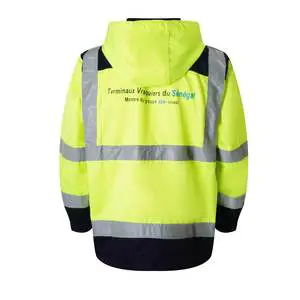 Custom Logo Uniform Man Work Reflective Tracksuits Safety Jackets Wear Workwear Jacket Clothes High Visibility Hoodie