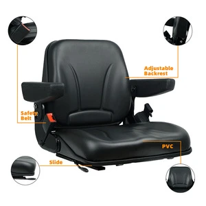 Forklift Operator Work Replacement Tractor Seat With Seat Belt Agricultural Forklift Machinery Parts Tractor Seat Replaces