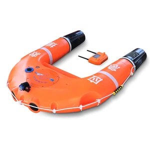 U Shape Smart Electric Towed Thruster Lifebuoy Remote Control Auto Righting Marine Beach Swimming Water Flood Rescue Robot 1080P