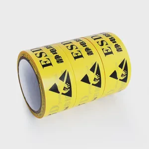 High Visibility Yellow BOPP Floor Marking Tape for ESD Protection Warning Caution Tape Bopp Warning Tape