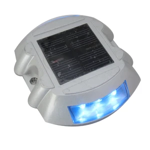 Aluminum Waterproof High Visibility 6 LED Lights Solar Street Pavement Marker Garden Deck Dock Floor Driveway Light Roadside Cat