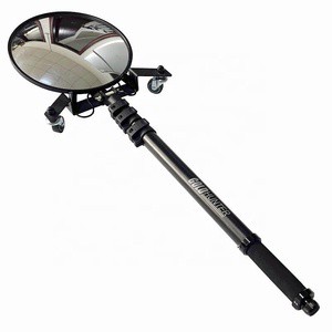 Gold Hunter MK Stainless Steel 12-inch Convex Telescoping Vehicle Inspection Mirror 60-128cm Length Waterproof Deluxe Swivel