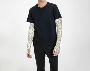 Custom Silk Screen Printed Seamless Arm Sleeves UV Protection Lightweight Breathable Nylon Cashmere Cycling