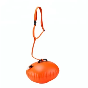 Pro-Grade 500D PVC Adjustable Towing Safety Buoy - Portable Floatation Device For Open Water Swimming & Triathlon Races