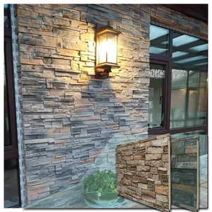 High Quality Sandwich Polyurethane Exterior Faux Stone Panels 3d Wall Panel Pu Stone Wall Panel For Sale