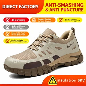 TG66 Low-top Labor-Safety Shoes Protective Crush-Resistant Puncture-Proof Non-Slip Insulated Work Boots for Construction