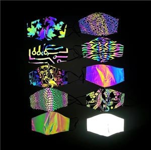Color Changing Rainbow Iridescent Print Reflective Polyester Elastic Spandex Stretch Fabric Material for Fashion Clothing Jacket