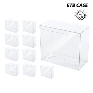 UV Resistance ETB Plastic Protective Cases For Elite Trainer Box PVC 360° Clear View Anti-Scratch Dustproof Durable Card Storage