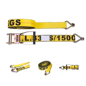 High Quality 2 Inch 1500kg Heavy Cargo Control Ratchet Strap Adjustable Polyester Belt