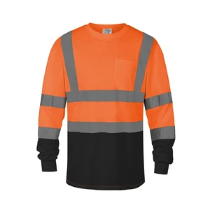 Long-Sleeved Breathable Reflective Safety Vest Work Clothes for Construction Mine Warehouse-Labor Protection Workwear