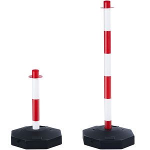 Adjustable 8FT Chain Traffic Delineator Post Cones 4 Pack Traffic Safety Barrier with Fillable Base 'C' Traffic Warning Products