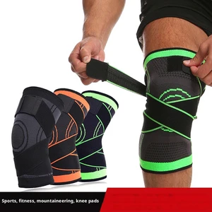 In Stock Sports Protective Knee Sleeve Custom Logo Flexible Breathable Bandage Knee Support Brace for Adults Knee Pain