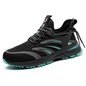 Anti-crush, Anti-puncture, Wear-resistant, Breathable and Lightweight MD Outsole Casual Work Safety Shoes