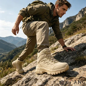Factory Custom Tactical Boots Safety Anti-slip Tactical Boots Outdoor Hiking Waterproof Tactical Boots For Men