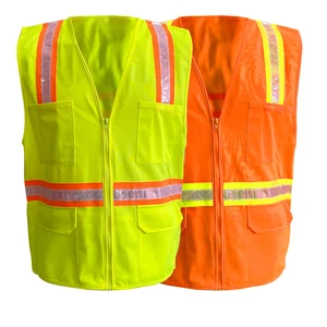 Enhanced Durability Working Jackets Construction High Visibility Reflective Safety Reflective Vest