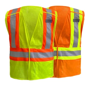 100% Polyester Birdeye Work Construction Reflective High Visibility Safety Vest with Reflective Tape