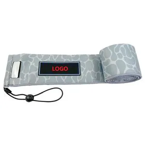 SMETA Factory Custom Neoprene Fishing Rod Sleeve Sock Fishing Rod Sleeve Cover Protective Case for Spinning Casting
