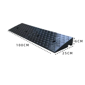 Durable 100*25*6CM Speed Bumps Door Ramp Threshold Curb Stone Ramp for Cars Made of Rubber