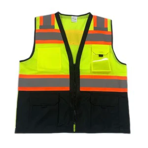 High Visibility Workwear Reflective Construction Clothing with Customizable Logo ANSI Safety Vest