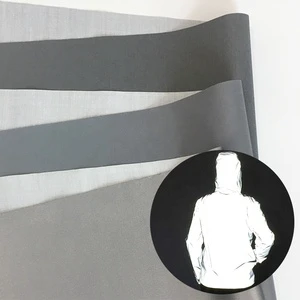 Reflective Fabric Factory High Visibility Reflective Material Silver Iridescent Color Rainbow Reflective Cloth for Clothing