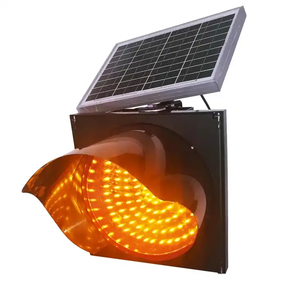 Manufactures Price Waterproof Traffic Safety Road Flashing Light LED Solar Traffic Light 300mm