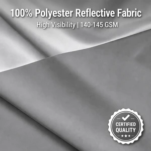 Reflective Fabrics Silver Color for Safety Vests Special Workwear Reflective School Uniforms Rainwear Outdoor &Sports Gear