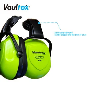 Vaultex New Arrival High Density ABS Customized Colors Hearing protection Helmet Type Sound Absorbing Foamed Sponge Ear Muffs