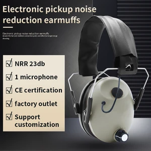 Electronic Ear Defender Noise Cancelling Hearing Protection Safety Ear Muffs with Microphone