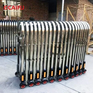 Wholesale Accordion Expandable Stainless Steel Roadblock Temporary Traffic Barriers for Roadway Safety Customized