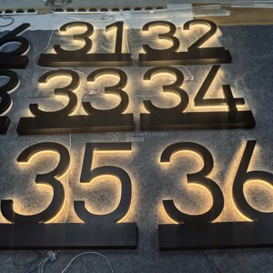 XvHigh-End Painted Black Stainless Steel + Acrylic Backlit Parking Lot Sign Custom Hotel Signage Multi-Mounting Options (+)