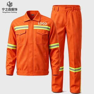 Hi Vis Men Working Clothes Spring Breathable Work Uniform Construction Coverall Reflective Strips Jacket and Pants Work Suit
