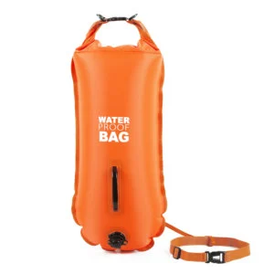 Wholesale Price Custom Size Portable Inflatable Tow Float Nylon PVC 28L Swim Buoy For Open Water Triathlon