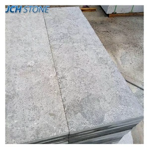 Flamed Blue Stone Tiles for Patio Pool Coping Paver Outdoor Walkway Paving Stone Tumbled Limestone Curbs Palisades for Sale