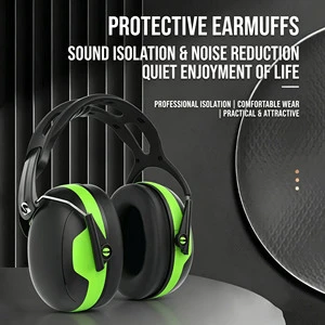 Black Adults Men Women Hearing Ear Protection NRR 26dB Noise Reduction Safety Ear Defenders Ear Muff Earmuffs Headset