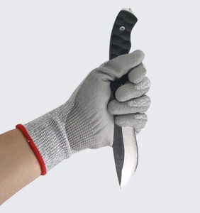 NMSHIELD Level 5 HPPE Coated Work Gloves Cut Resistant Protective Hand Safety Gloves Polyester And Nylon Lining Price