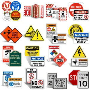 Round and Octagon Traffic Signs Custom Aluminum Road Signs Heavy Duty Warning Signs for International Safety Standards