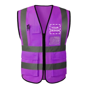 Hi Vis Purple Safety Vest Reflective Safety Vest Reflective Safety Clothing
