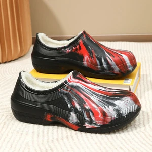 Jinjiangs Leading Factory Mens Foreign-trade Chef Shoes Winter Casual Work Footwear Kitchen Slip-on Sneakers Thick-soled