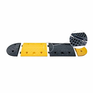 Length Breaker Yellow-Black Road Speed Bump/Hump for Traffic Safety Car Heavy Duty Rubber Speed Hump
