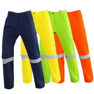 Multi-scenario Workwear Cotton Work Trousers Construction Work Pants With 3m Scotchlite Retlective Material