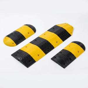 Metal Speed Bump| Heavy Duty Reflective Road Hump for Driveway&Parking Lot|Galvanized Steel Traffic Control Safety Speed Reducer