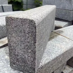 Hot Sale Natural Granite Flamed Block Paving Stones Kerbstone Road Edge Stone Staircase Step Stone Outdoor