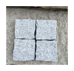 China Grey Granite Cheap Irregular Shaped Cubic Stone Road Driveway Pavers Paving Stone Brick Low Price