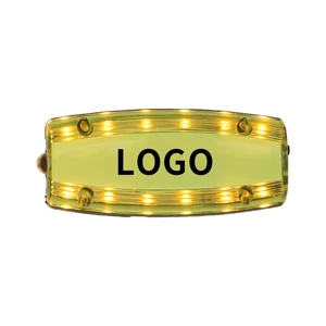 High Quality Yellow Rechargeable LED Flashing Shoulder Light Traffic Warning Product Used in Construction