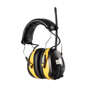 BT Wireless Bluetooth FM/AM Radio Noise Cancelling ABS Electronic Hearing Protection Safety Reusable Customizable Color 26dB SNR