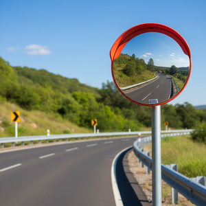 Orange Red Soft PC Road Corner Convex Mirror Safety Convex Mirror
