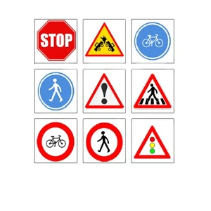 Outdoor Roadside Traffic Display Signs Board Size Safety Road Traffic Signage Traffic Sign Reflective Film