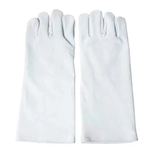 Long Cuff Leather Welding Gloves Heat Resistant Safety Work Gloves Gauntlet Protective Gloves For MIG TIG Foundry OEM Wholesale